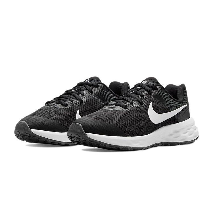 Nike Revolution 6 GS Black White Kids Sneakers Dark-Smoke-Grey DD1096-003