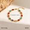 European Retro Gemstone Diamond Bracelet - Elegant Luxury Clavicle Chain for Women, Perfect for Evening Parties