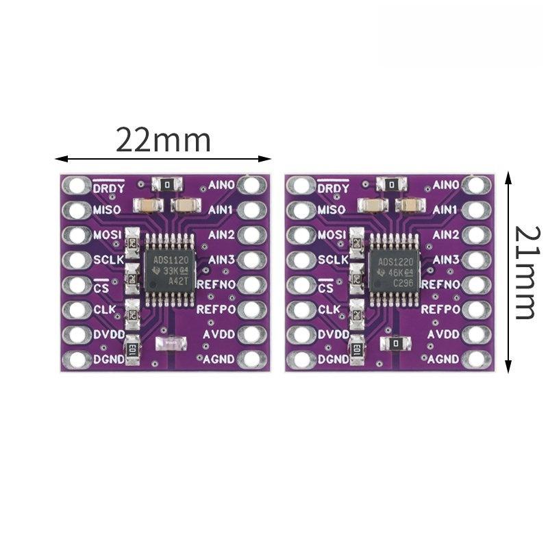 1 Set I2C Low Power 24 Bit Analog-Digital-Wandler Ads1120/Ads1220 ADC 16 Bit 24 Bit Wandler Modul