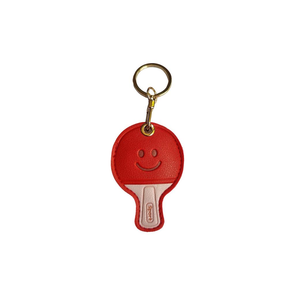 Football Pendant Leather Access Card Holder Keychain - Creative Small Gift and Backpack Accessory