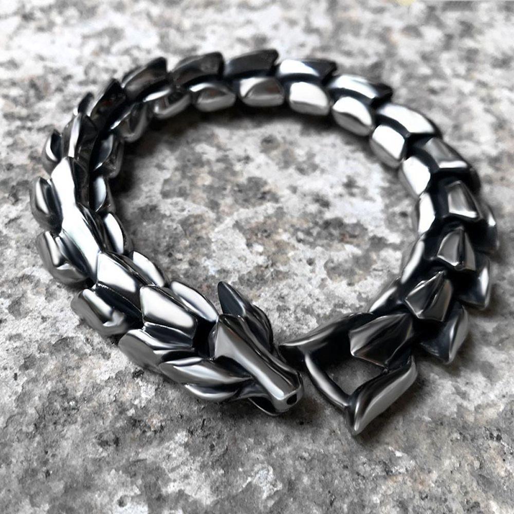 Jewelry Silver Exaggerated Chain Bracelet Teenager jewelry Gold Dragon Bracelet Men's Accessories