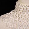 Pearl Body Chain Fashion Shoulder Necklace Bra Jewelry for Woman Costume New Year Party Dance Party Theme Party Gift