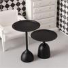 Black Iron Miniature Coffee Table 1/12 Miniature Scene Display End Table Simulation Furniture For Dollhouses Collector
