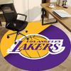 1 szt. Okrągły dywanik biurowy Koszykówka Lakers, Mata wewnętrzna odpowiednia do biura, sypialni, salonu, wystroju domu, dekoracji pokoju, Offic a0926217