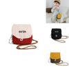 Fashion Color Blocked Letter Embroidery Children Lightweight Crossbody Purse For Kindergarten Kids