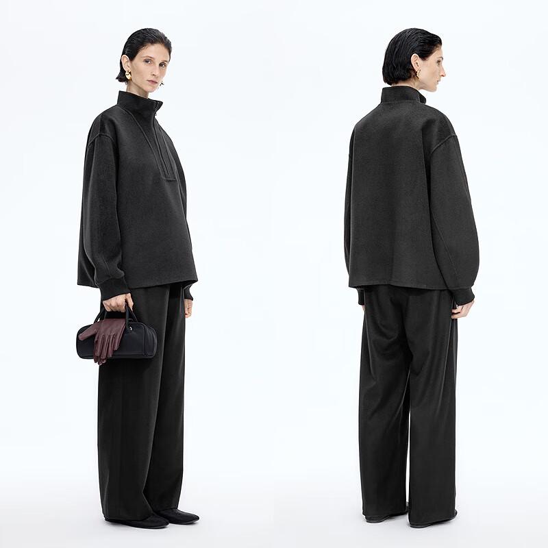 JNBY 2025 Winter Stand-Collar Wool Cashmere Coat