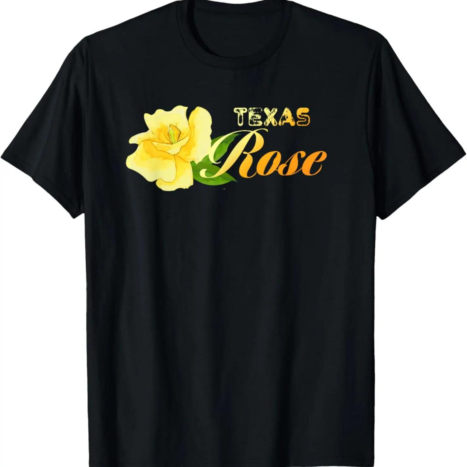 Yellow Rose of Texas Watercolor Classic Texas Rose T-Shirt S чёрный