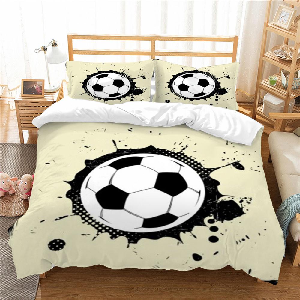 Duvet Cover Football Quilt Cover Queen Size Bedding Home Textiles 3D Printed Children Teen Soft Bedding Cover Set