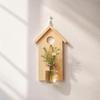 Vase Hydroponic Planter Shelf Wooden Wall Decoration Flower Holder Wall Mounted Planter  Home Decor