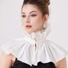 White Detachable Ruffle Collar Accessory Stand Collar Overlay for Portrait Styling, Costume Wear, Layered Outfits