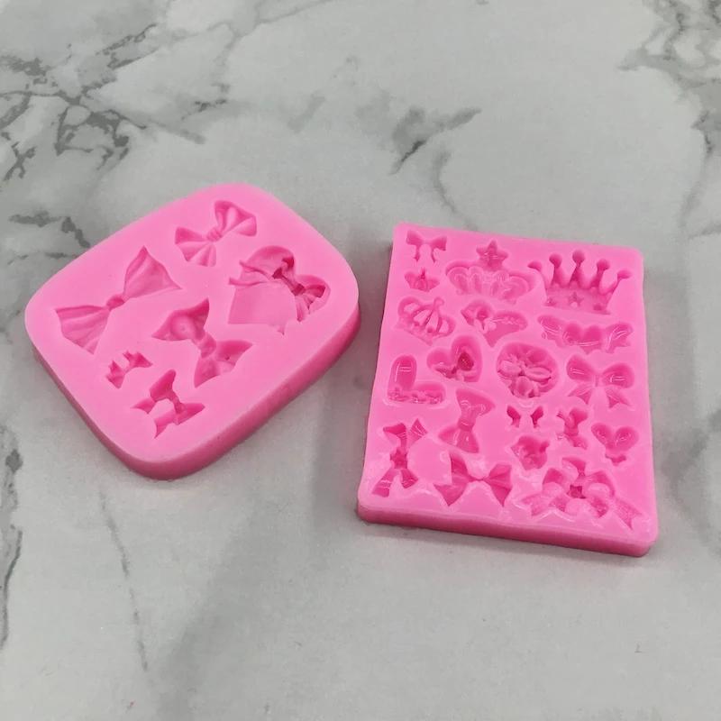Bows Silicone Mold Bowknot Mini Molds Silicone Ribbon Mold Chocolate Candy Bow For Cake Decorating Diy Desserts, Fondant