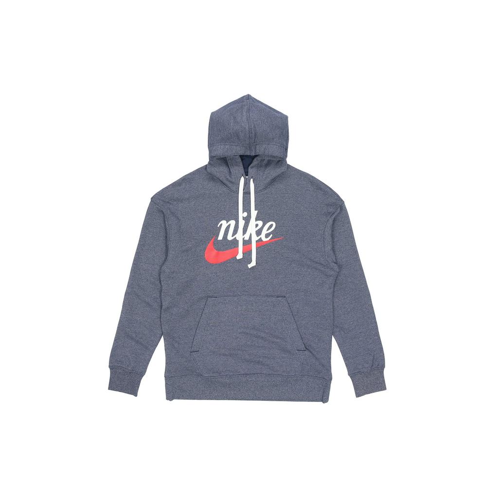 Nike HERITAGE 2.0 Logo Print Knitted Fabric Sports Thickened And Fleece Lined Sweatshirt Men's Dark Gray BV2934-410
