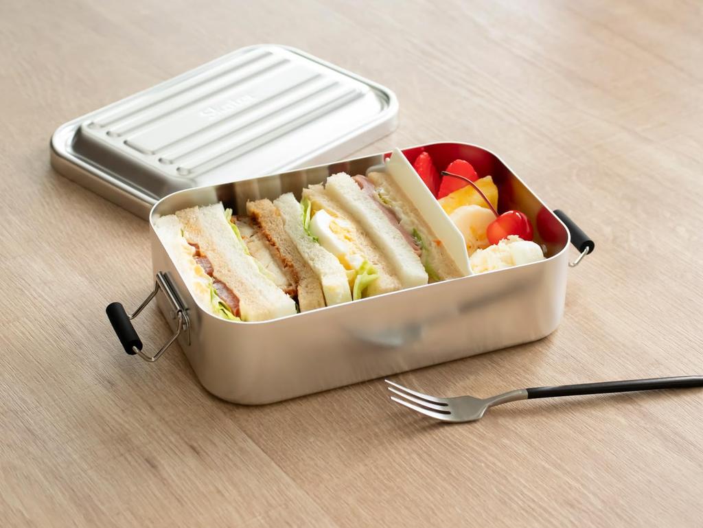 Skater Aluminium-Brotdose für 850ml Groß Flauschig Servieren Schwarz AFT8B-A Männer, Fassungsvermögen, Fassungsvermögen,