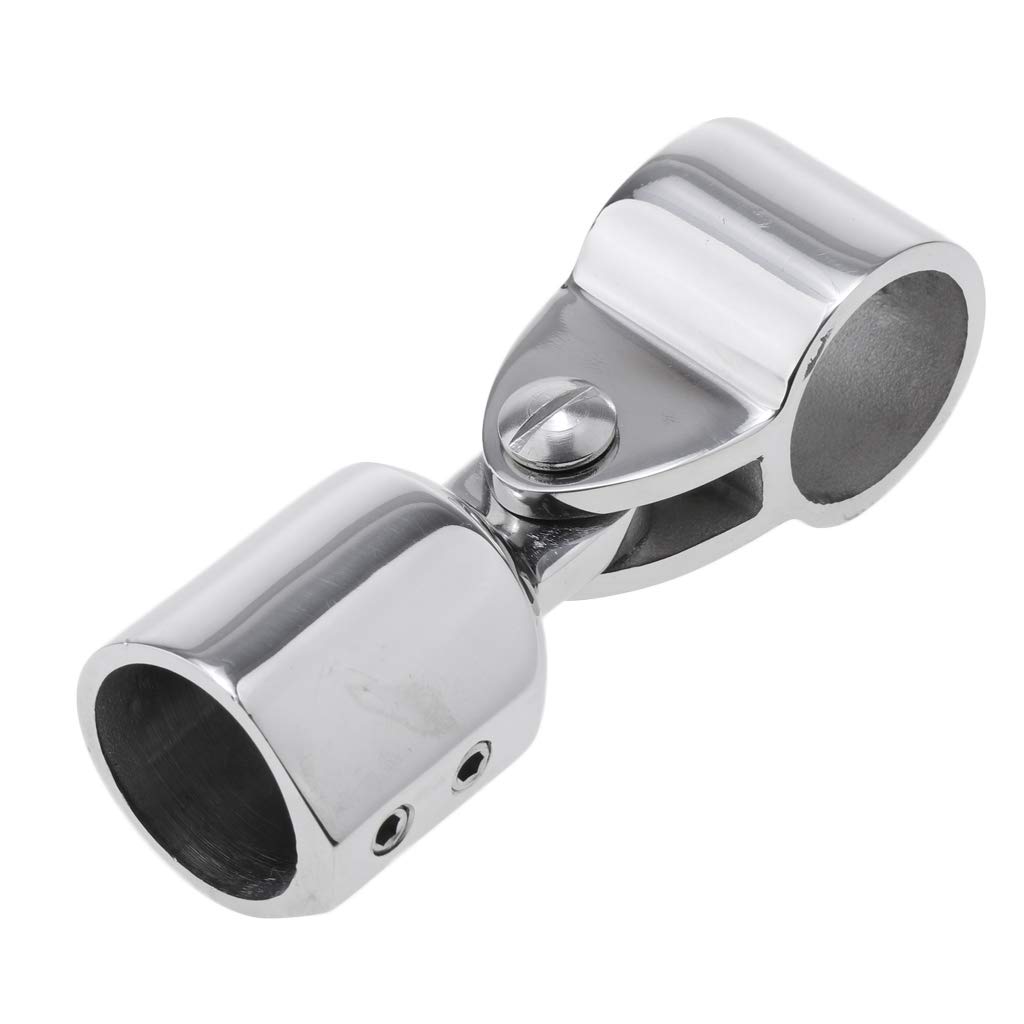 B Baosity Marine Boat Awning Handrail Fitting 1" (25mm) Elbow, 316 Stainless Steel Deck Hardware Silver