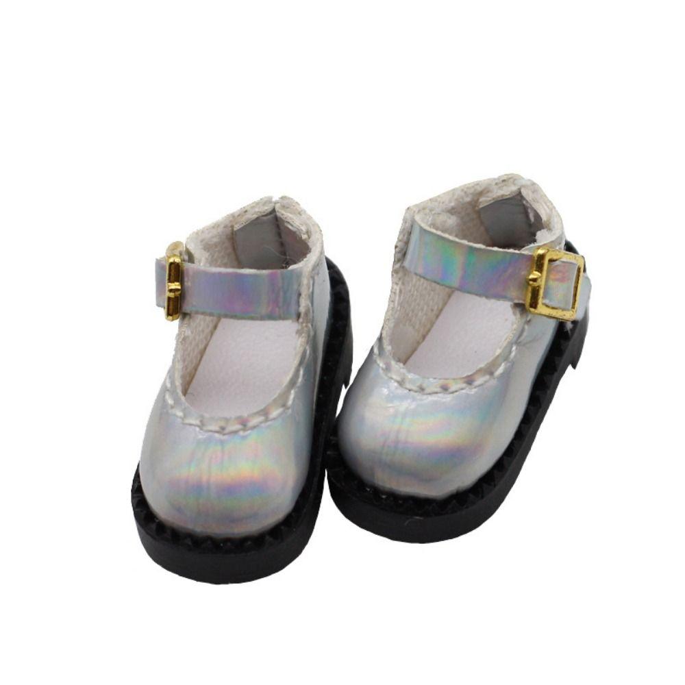 1Pair PU Leather Ob11 Doll Sandals Round Toe OB11 Princess Shoes 12 BJD Doll PU Shoes  Body Dolls