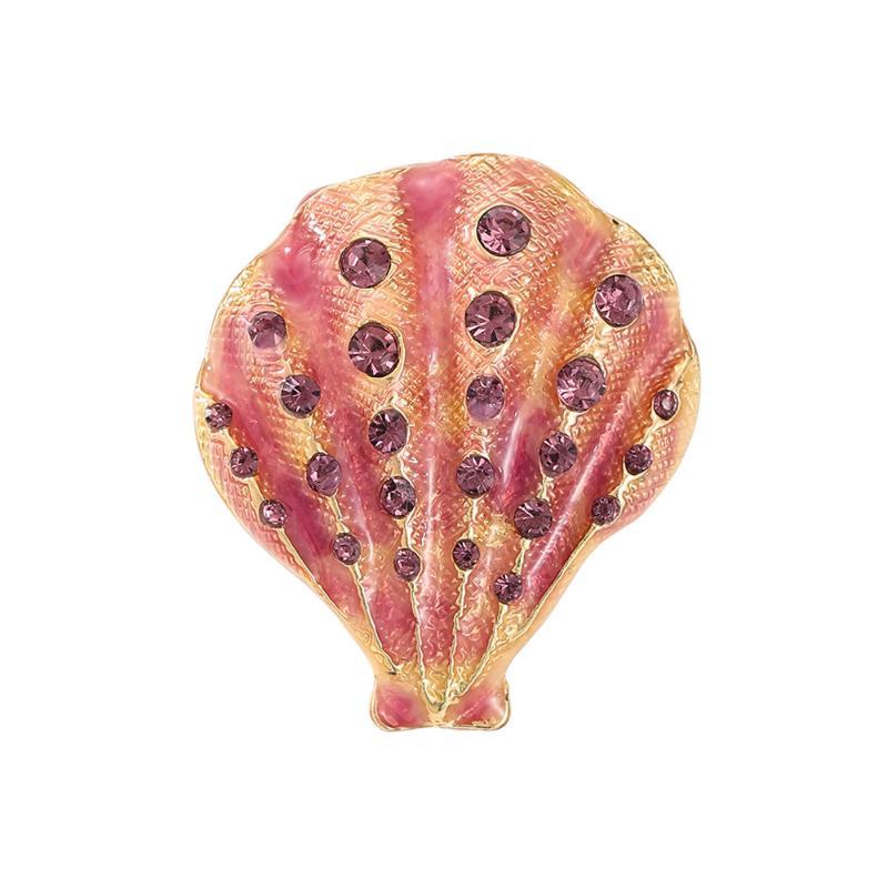 Shell Brooches For Women Unisex Enamel Ocean Pins Friend Event Party  Gifts Jewelry Decoration Accessories