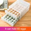 Plastic Eggs Container Fridge Eggs Storage Box Stackable Transparent Eggs Box Suitable for Large Quantity (60 Eggs)