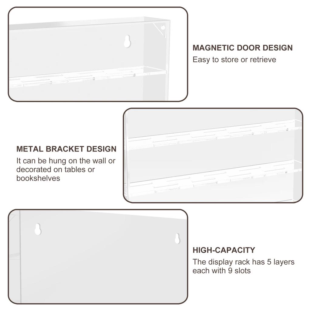5-stöckige Acryl-Münzdisplay-Box, große Kapazität, Challenge-Münz-Vitrine, Halter, Klarer Acryl-Abzeichen-Organizer, Medaillen-Display, NEU