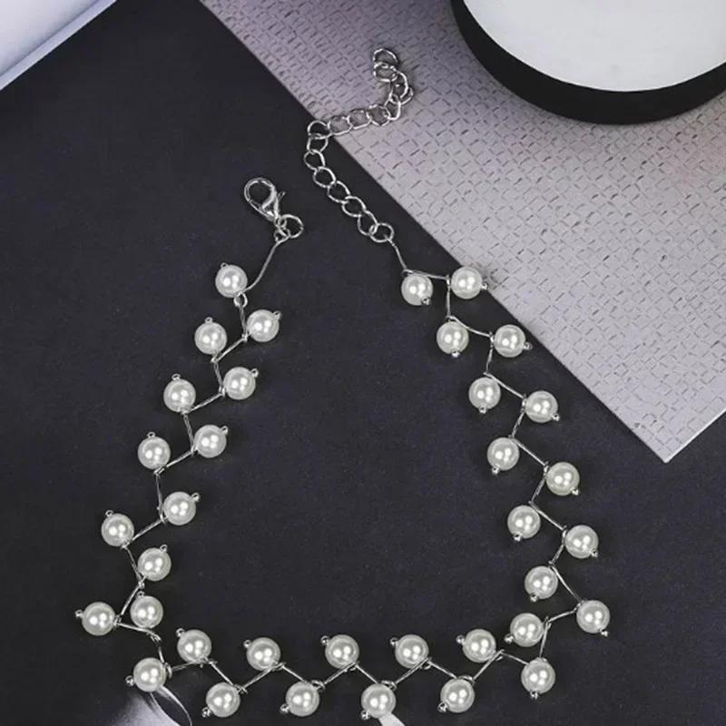 Luxus Imitationsperlen Choker Damen Mädchen Halsketten Mode Eleganz Hochzeit Braut Halskette Y2k Schmuck