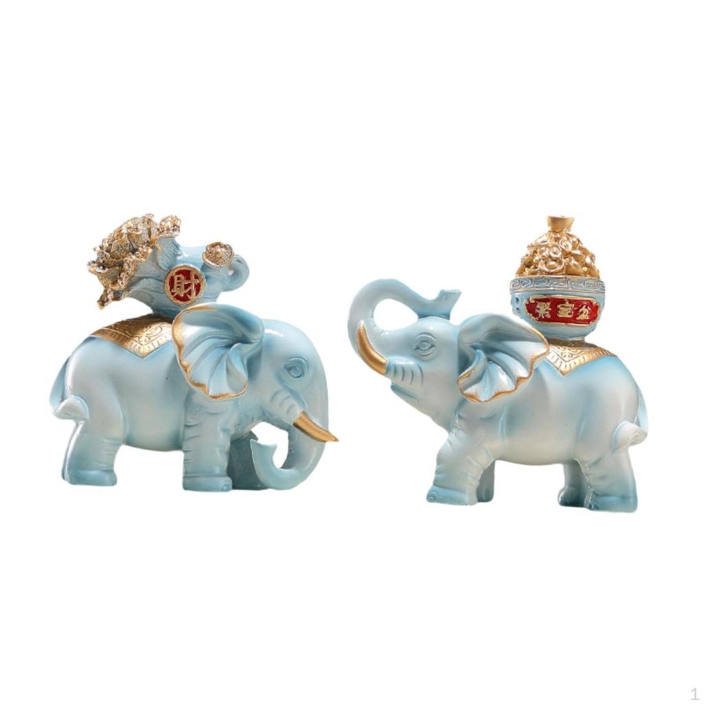 Animal Figurine of an Elephant for Shelf or Desk Display