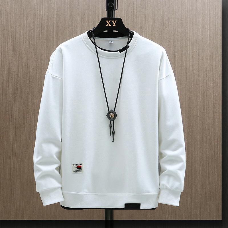 Sweat-shirt à col rond en deux pièces pour homme, nouveau modèle printemps-automne-hiver, Zhongshan, haut à manches longues