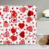 Valentine'S Day Shower Curtains Creative Red Love Heart Pattern Modern Woman Girl Valentine Gift Fabric Home Bathroom Decoration