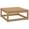VidaXL 2x Pine Wood Garden Footrests with Cushions Patio Stools Terrace Footrests Outdoor Furniture 805743
