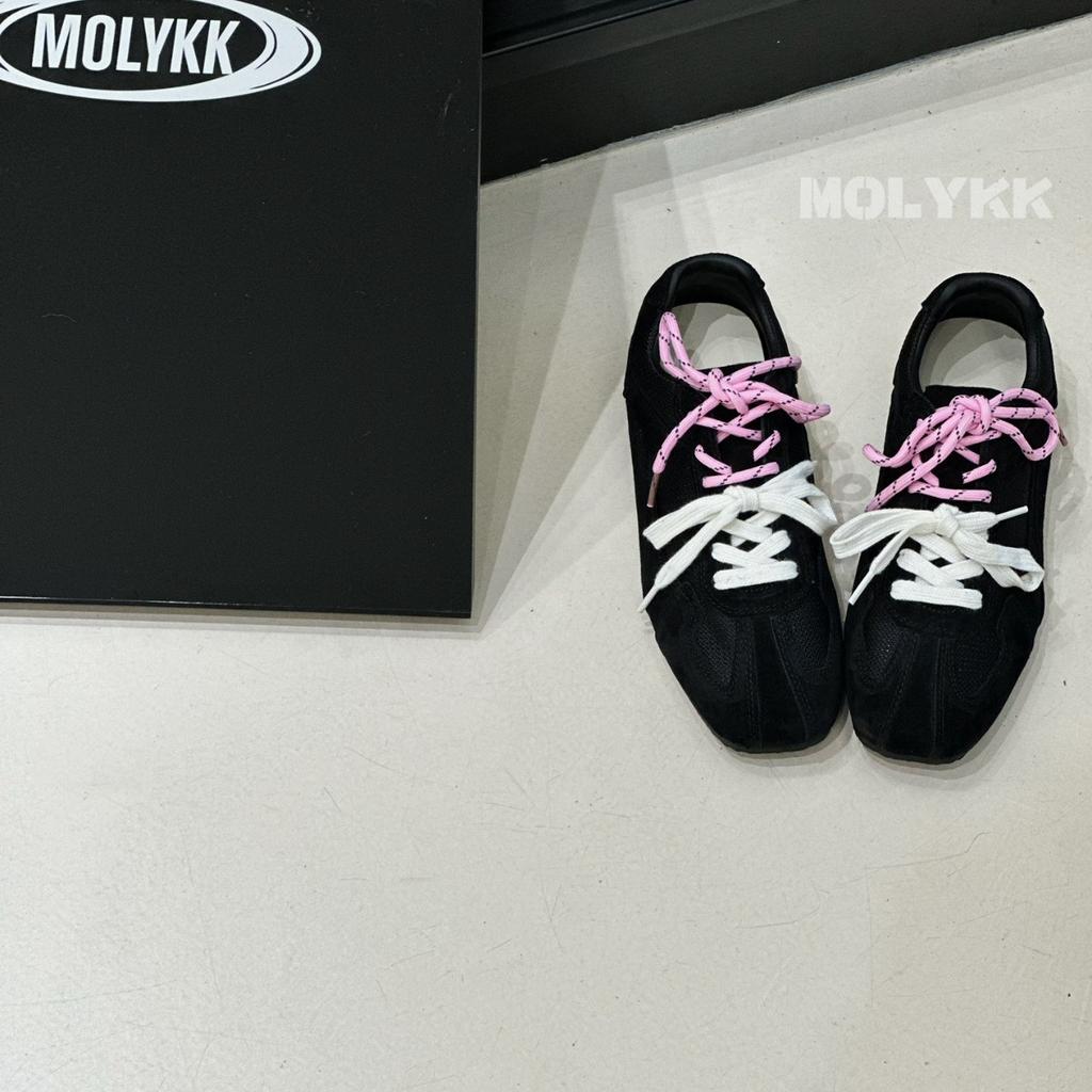 Black German training shoes women's 2025 autumn new casual shoes retro style leather pair of shoelaces breathable soft-soled Forrest Gump shoes