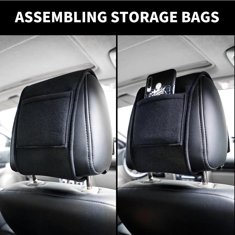 1pcs Car Seat Back Headrest Pillow Dustproof Cover For Mercedes Benz C180 C200 C260 C300 W108 W124 W126 W140 W168 W169 W176