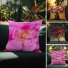Beautiful Flowers Bulgarian RoseS Pillow Case Comfort Sofa Bed Silky Elegant Invisible Zipper Decorative Cushion Cover