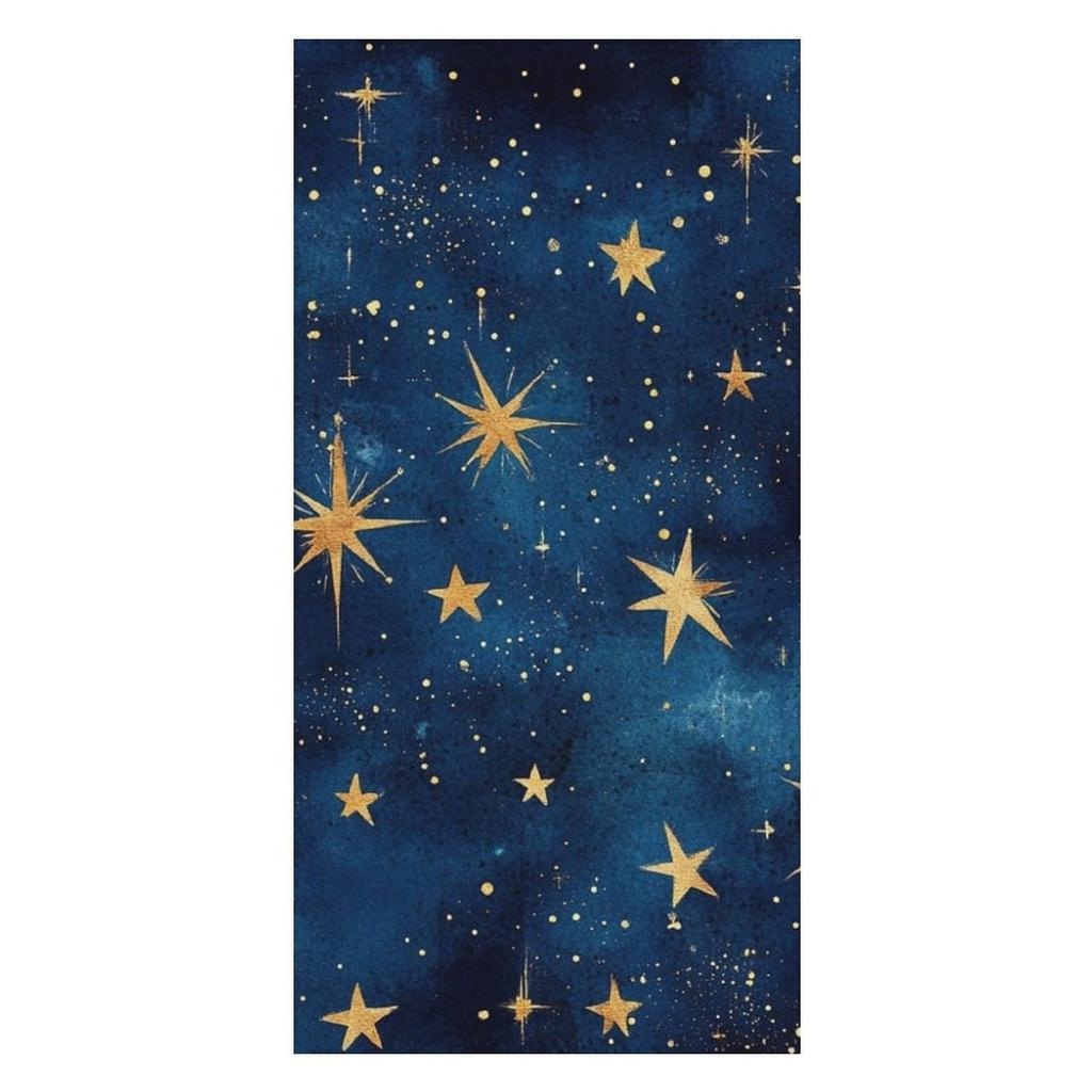 Starry Night Sky Beach Towel Large,Super Absorbent Quick-Dry Microfiber Bath Towel with Golden Stars Moon Design,Perfect Summer