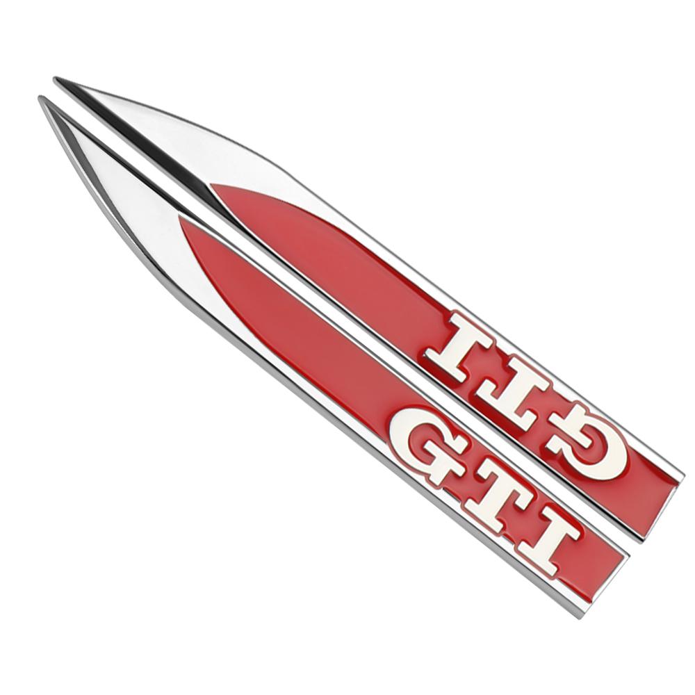 1 Pair 3D Metal R Logo Emblem Car Body Stickers Decals For VW Golf 3 4 5 8 Polo MK8 GTI GTD R Tiguan Mk7 Jetta Auto Accessories