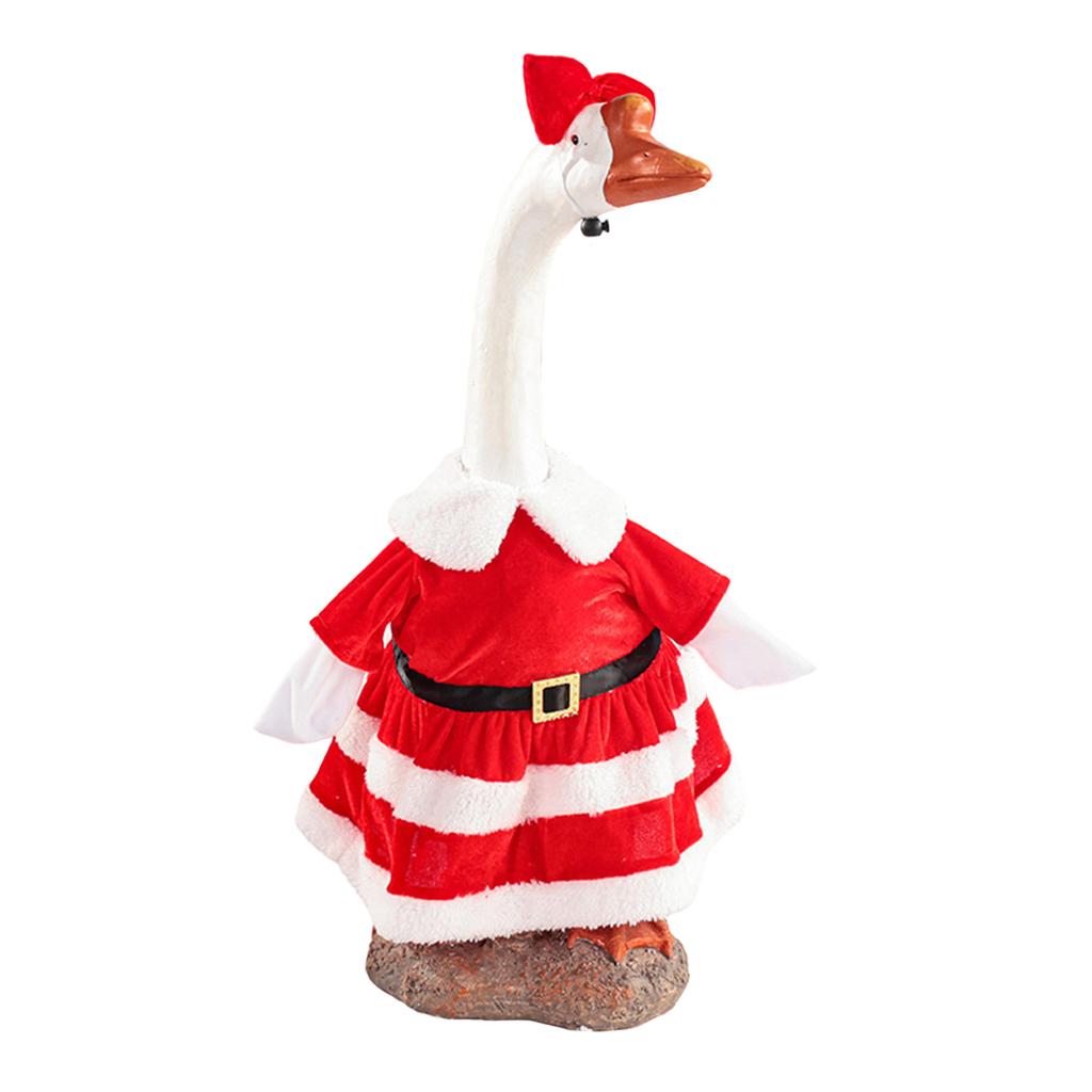 Christmas Goose Outfit Goose Statue Clothes Goose Clothes Lawn Goose Clothing for Indoor Outdoor Patio Yard Lawn Art Decor