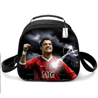 Messi & Ronaldo Weltmeisterschaft Kinder-Lunchtasche - Isolierte Hand-Picknicktasche für Schüler