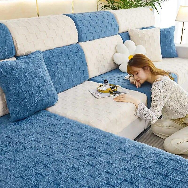 Husă de canapea durabilă, anti-alunecare, lavabilă, anti-zgârieturi, în formă de L, husă de canapea de colț Huse de perne pentru canapea