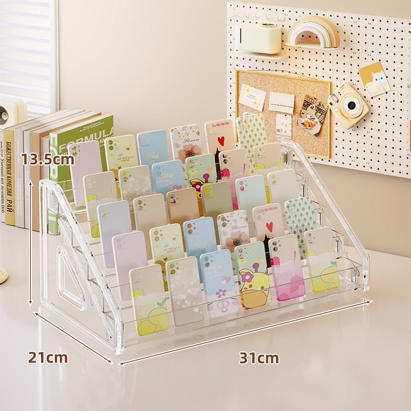 Acrylic Multi-Layer Display Stand for Mobile Phone Cases and Jewelry