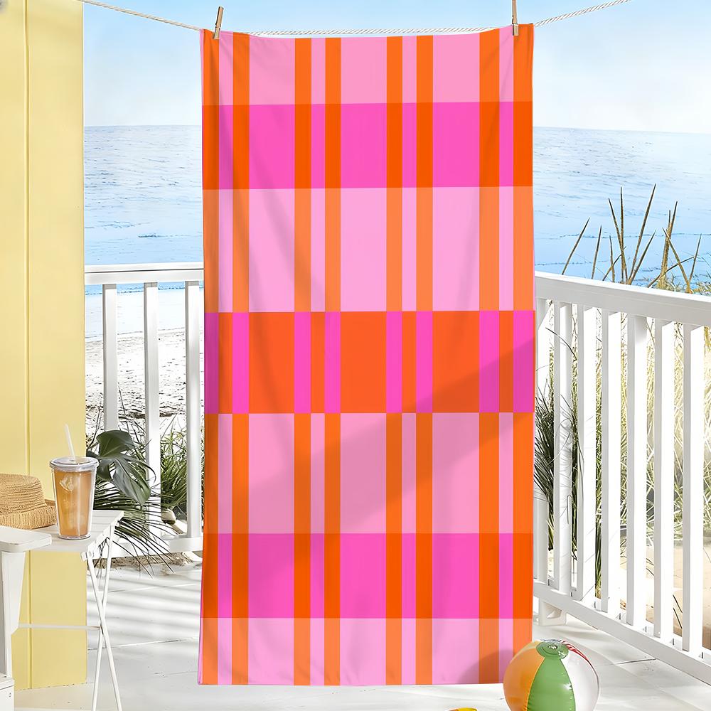 Colourful Stripes Towel Soft Pool Gift For Travel Gym Shower Camping Quick Dry Sports Large Beach Towels