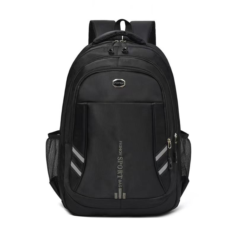 Unisex Casual Backpack - Durable Nylon Multi-Pocket Travel Bag , Ergonomic Shoulder Straps & Zipper Closure for Business Trips, Short-Distance Travel