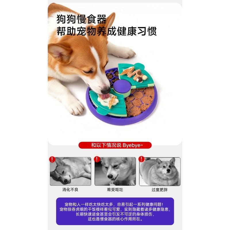 Multi Layer Puzzle Slow Food Bowl Non Slip Bite Resistant Pet Dog Feeding Bowl