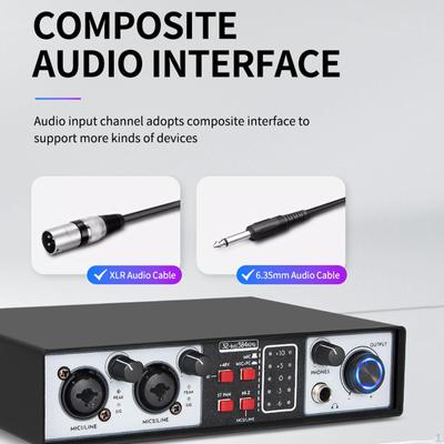 2 In Out Audio Mixer Durable DJ for Stage PC Recording Campus Speech