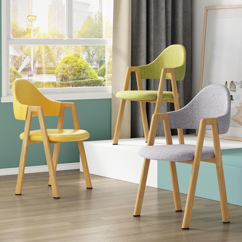 1PC elegant dining chair, simple and modern dining chair, comfortable and durable Nordic-style dining chair