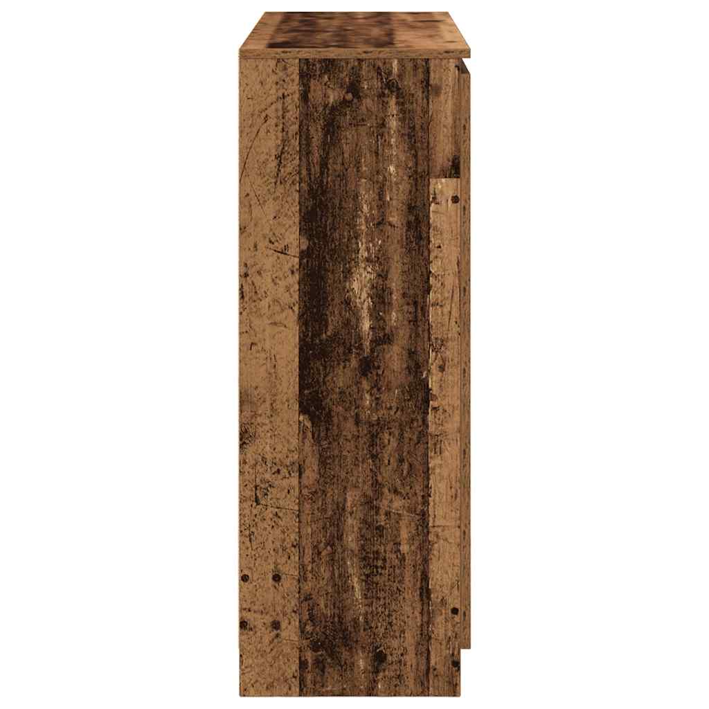 Sideboard with Drawers Rustic Wood Look 100.5 x 35 x 98.5 cm