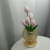 3 Color Tulip Crystal Flower Lamps Infinitely Dimming Desk Lamp Romance Flower Light  Bedroom
