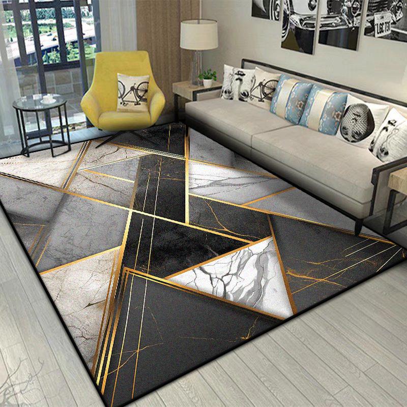 Nordic Geometric Carpet Living Room Luxury Home Decor Sofa Bedroom Rug Children Room Non-slip Washable Soft Floor Mat Bedside