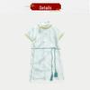 2025 Summer New Children's Bamboo Hanfu Set: Short Sleeve Ancient Chinese Style Robe for Boys.