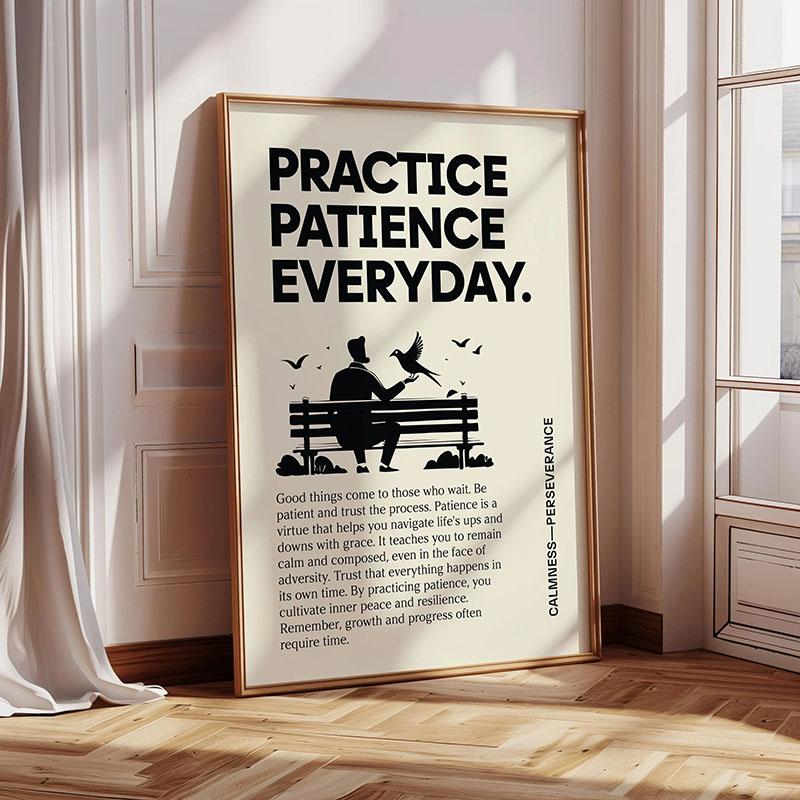 1pc Inspirational Quote Poster Wall Art Motivational Message Unique Gift Idea Poster Minimalistic Home Office Decor