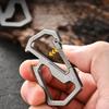 Titaniums Alloy Keychains Clip Waist Hanging Keychain Buckles with Bottle Opener Pocket Outdoor Tool Key Holder