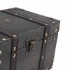 Large Decorative Treasure Chest Grey Wooden Jewelry Box Wooden Storage Box  Home Bedroom Decor