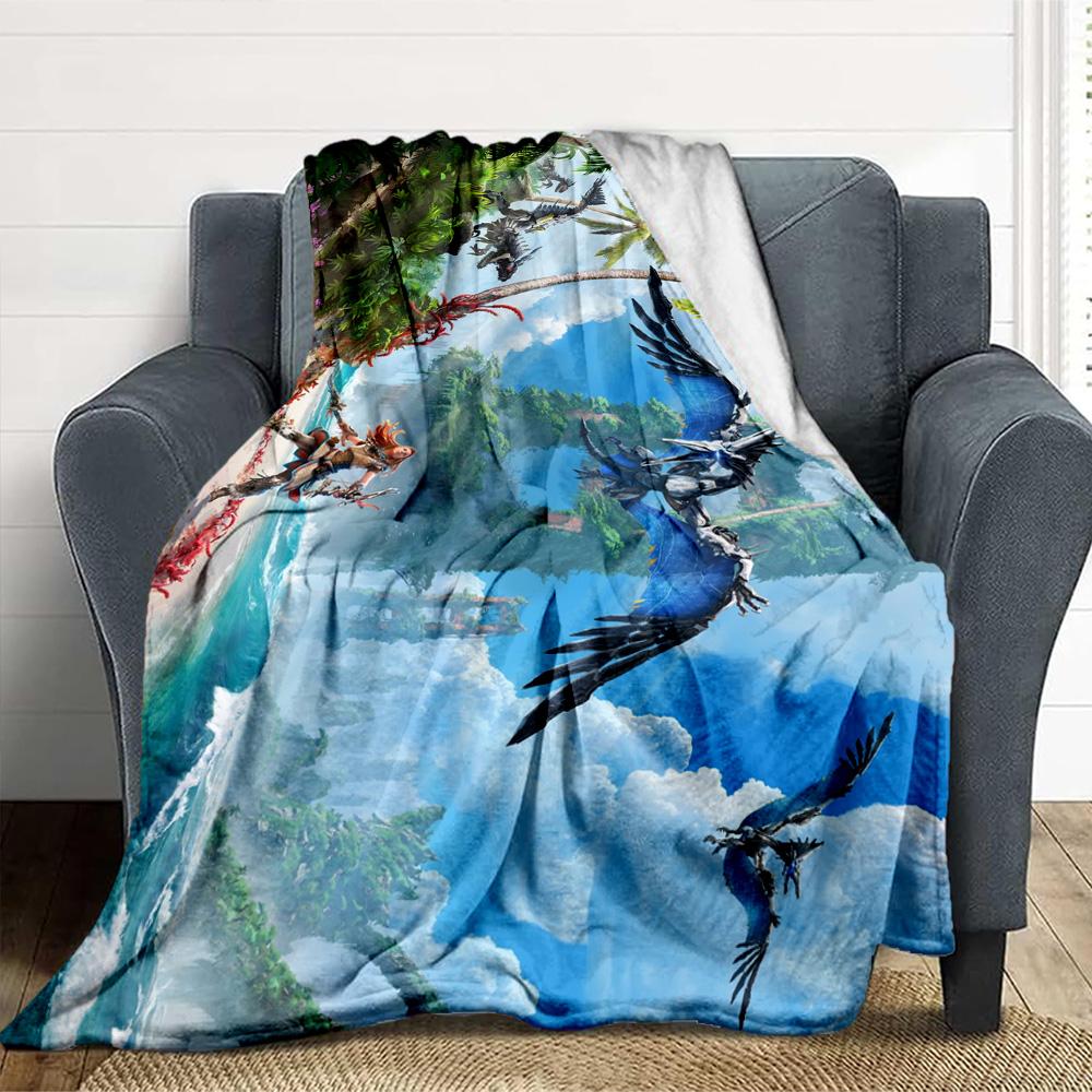 Dragon Island Flannel Blanket Throw Blanket Soft Warm Sofa Bed Camping home Decor Unique Christmas Gift C9261308