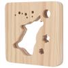 Wooden 3D LED Light Hollow Wolf Shaped Pattern Warm White Pine Wood USB Power Supply Decorative Nigh